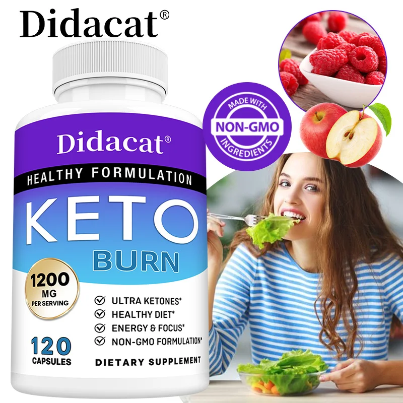 Advanced Keto Supplement - Ketogenic Fat Burner, Suppress Appetite and Support Weight Management, 120 Capsules for Men Women