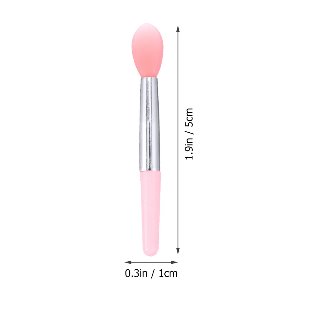 1 Juego de pinceles de silicona para labios, cabezal suave, diseño preciso, aplicador de sombra de ojos, aplicador de lápiz labial, pincel de maquillaje y belleza
