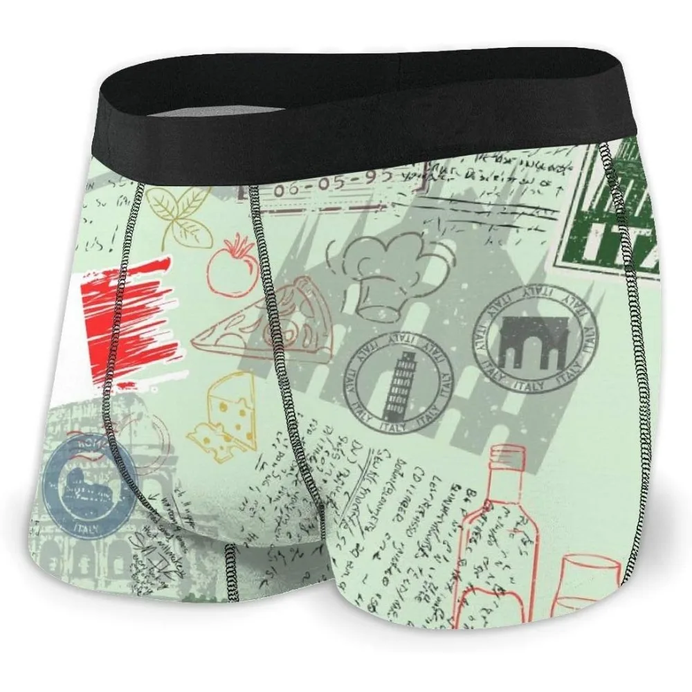 

Men's Boxer Shorts Symbols or ICONS of Italy Boxer Men's Premium, Breathable Shorts Without Seams