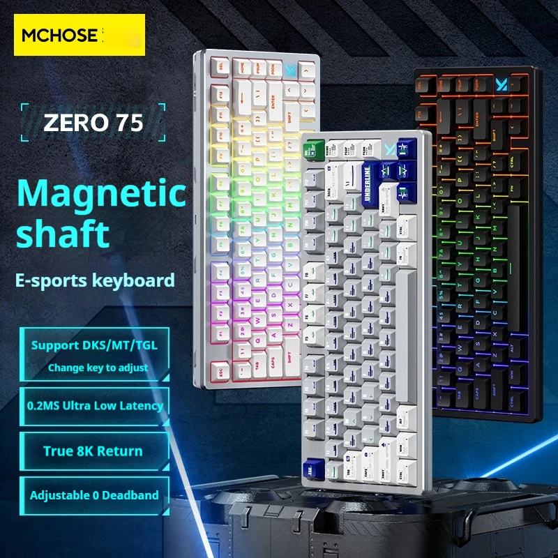 

Mchoose Zero75 Магнитная фреза под заказ нулевая мертвой зона 101 ключ проводной Abs материал для компьютера периферийные устройства для игры