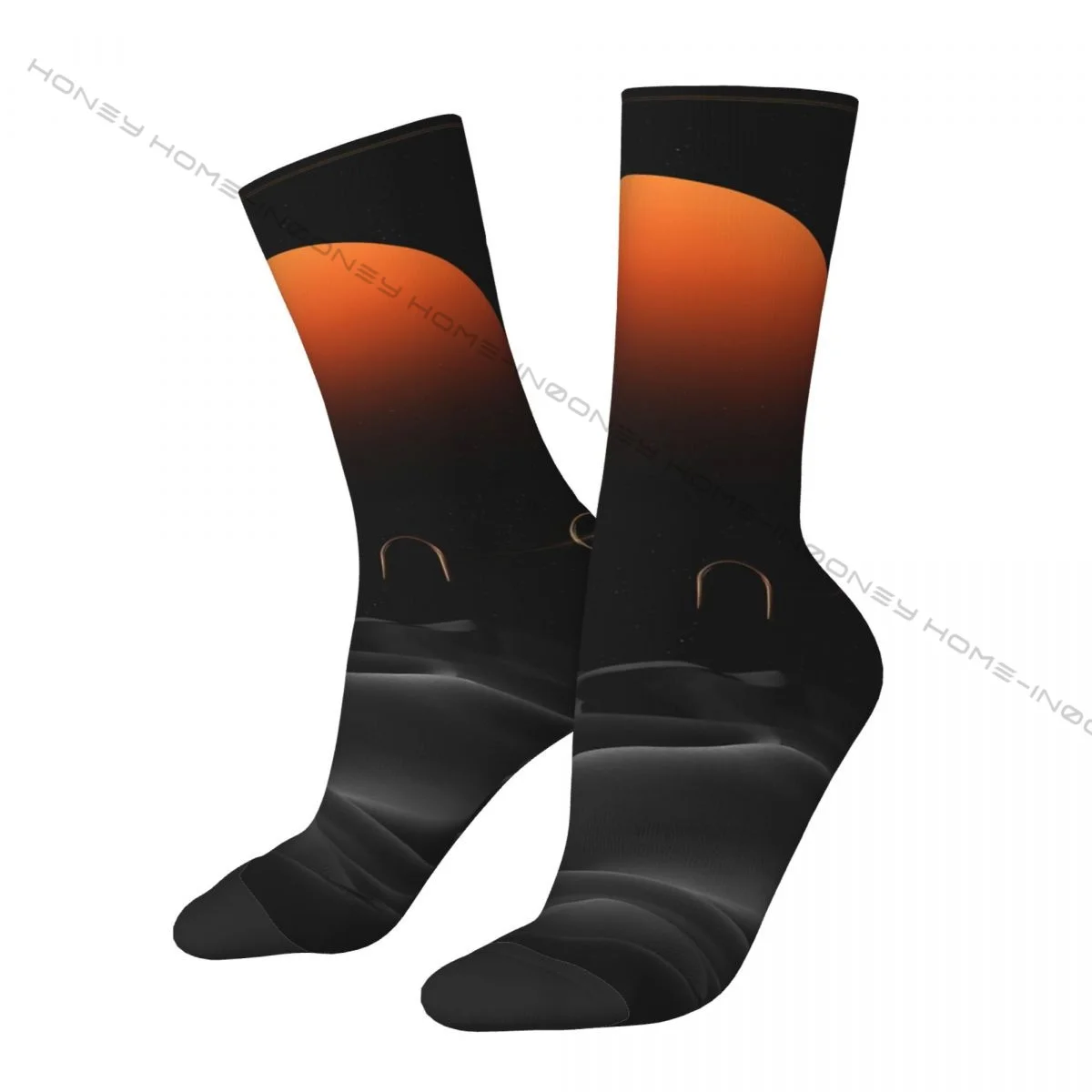 Hip Hop Vintage DUNE Sunset Crazy Men's Socks Dune Unisex Street Style Pattern Printed Funny Happy Crew Sock Boys Gift