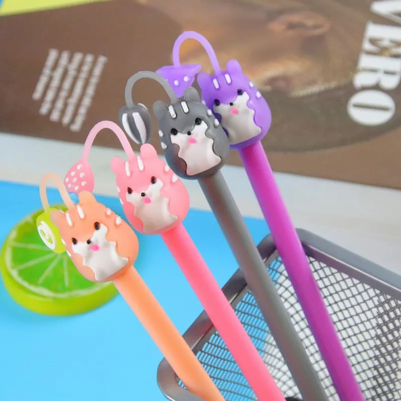 24 Pcs Creative Animal Neutral Pens Cute Student Stationery Writing Tools Office Supplies