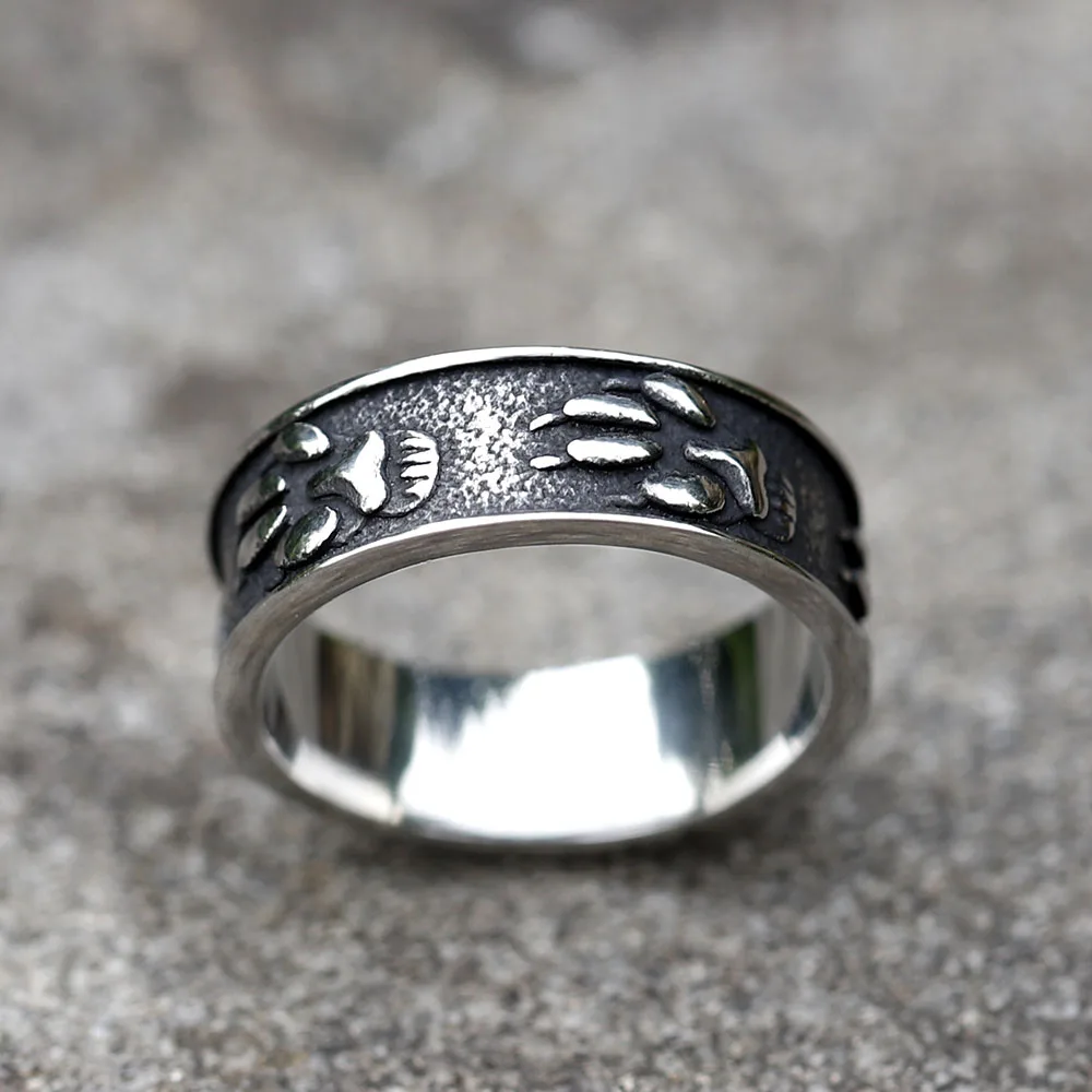 خواتم جديدة للرجال لعام 2023 مصنوعة من الفولاذ المقاوم للصدأ 316L خاتم على شكل دببة من الفايكنج لهدايا مجوهرات حيوانات عصرية في سن المراهقة شحن مجاني