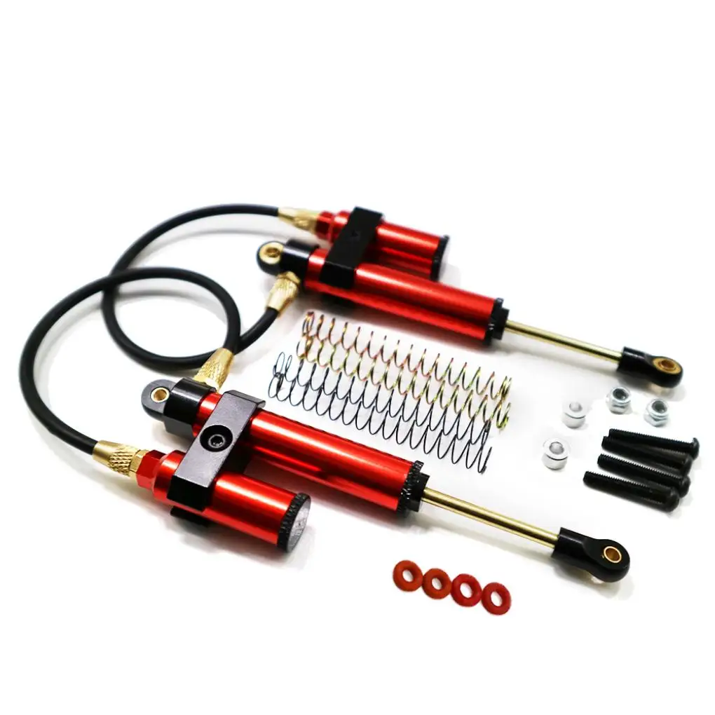 

Алюминиевый сплав 1/10, передний и задний амортизатор, 2 шт., гладкий передний и задний амортизатор с радиоуправлением для RGT 86100 86100JC FTX5579, красный