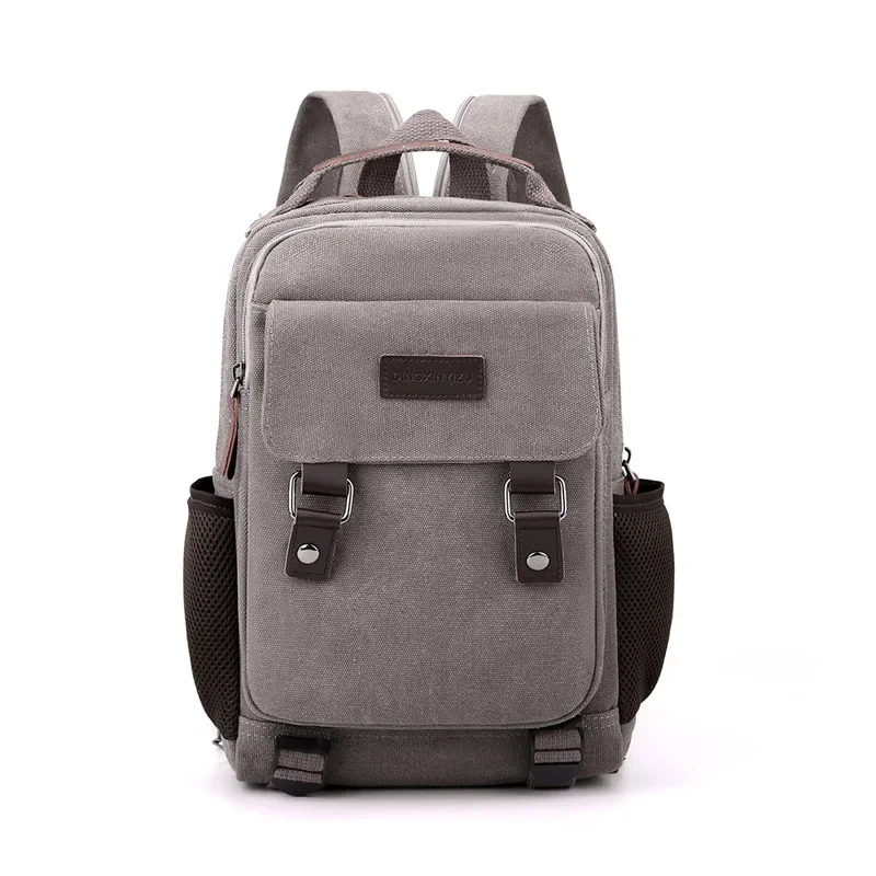 Pequenos Mens Mochilas de Lona Mochilas Casuais para Homens 2023 Mini Male School Bag Rucksack Man Multi-função Crossbody Bags Travel