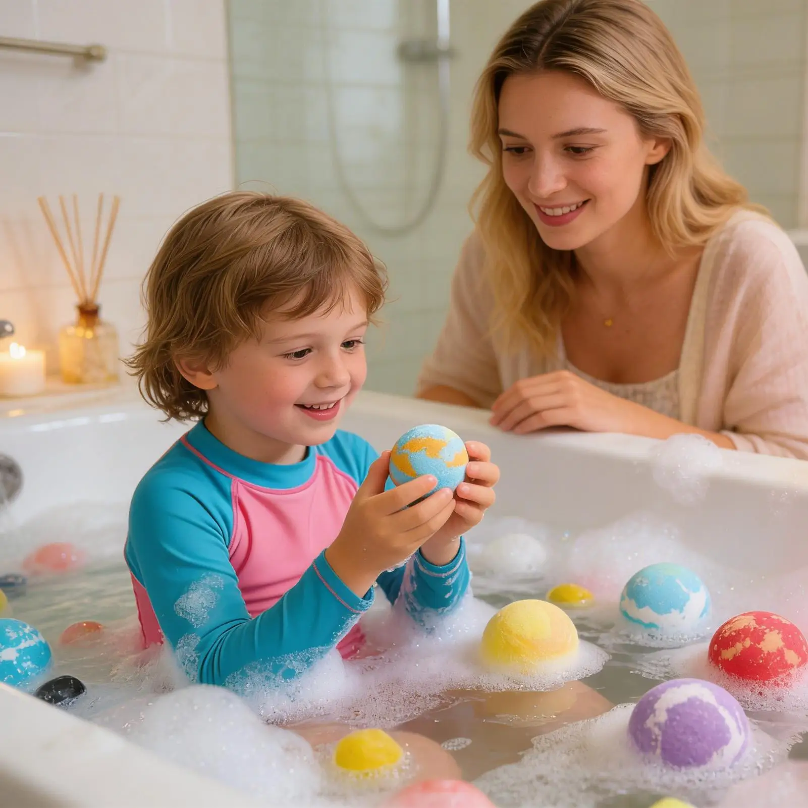 Planet Bath Toys Fun Safe Planet Egg With Toys Inside Bath Shower Ball For Boys Girls Son Friends Bathtub Family Time Garden