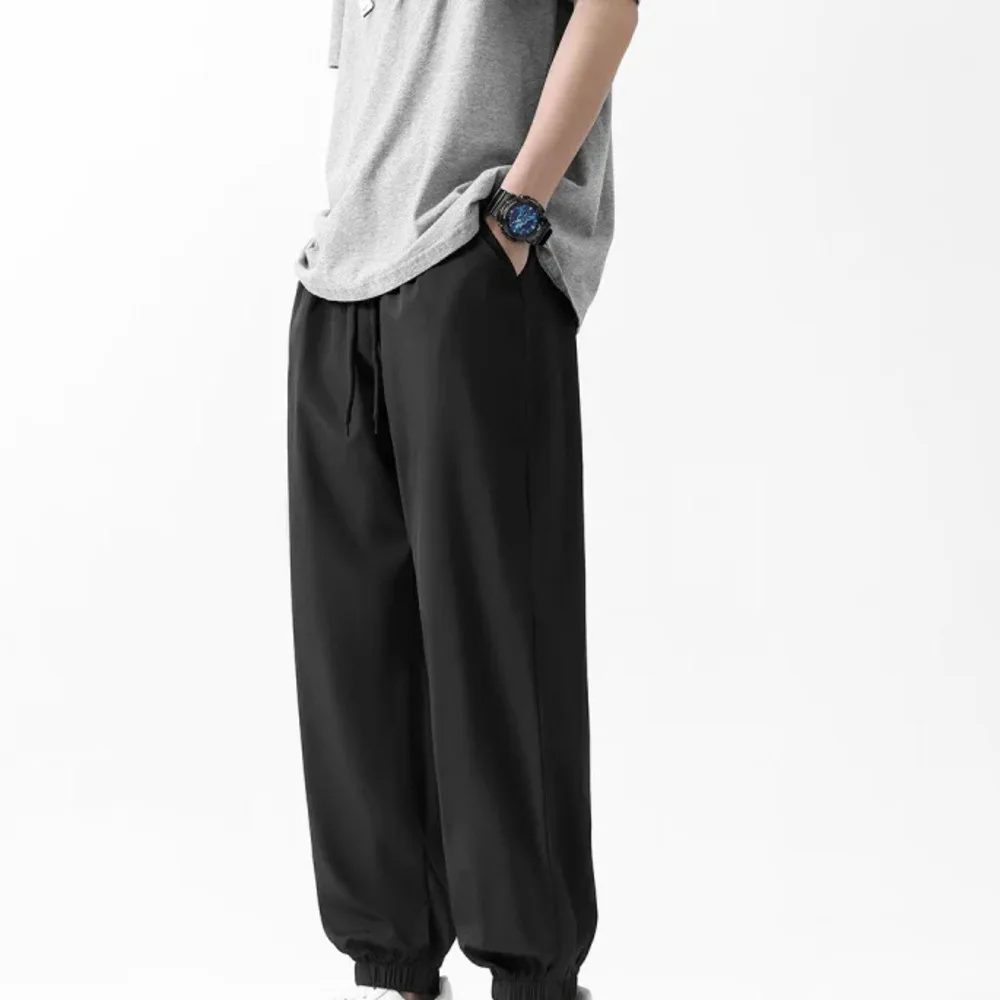 

Hong Kong-style summer clothes, leggings, slacks, ultra-thin quick-drying ice silk pants, drape men's pants