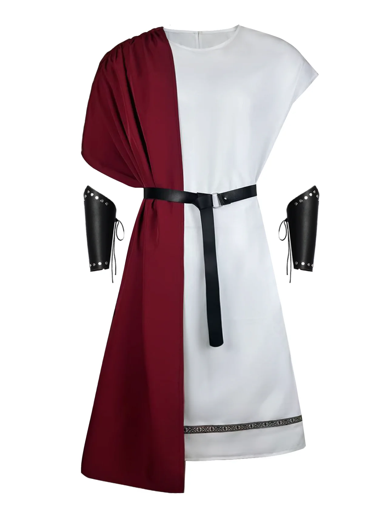 Disfraz de Halloween para adultos, disfraz de estilo griego europeo Medieval con accesorios de corona de Laurel, actuación de Cosplay