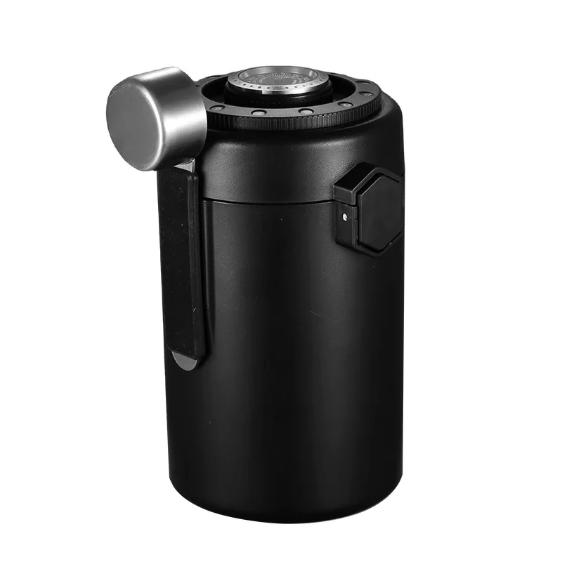 New 304 Small Steel Cannon Coffee Bean Sealed Tank One-way Exhaust , Food Grade Humidity Monitoring Double-layer Storage Tank