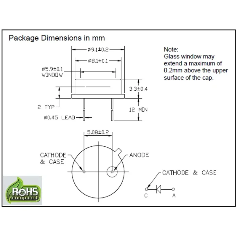 PIN-13DSB السيليكون الضوئي OSI كاشف الإسفار التحليل الطبي البيوكيميائية