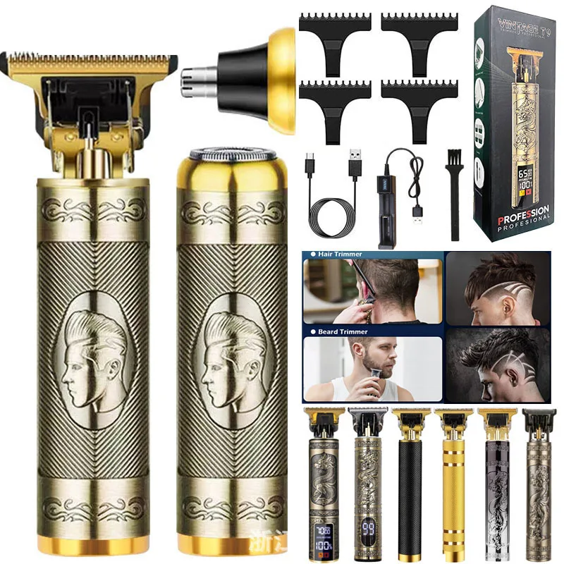 

Different Design Professional 3 in 1 Wireless Waterproof Barber Mens Nose Ear Hair Clipper Trimmer Shaver Cut Cutter Machine