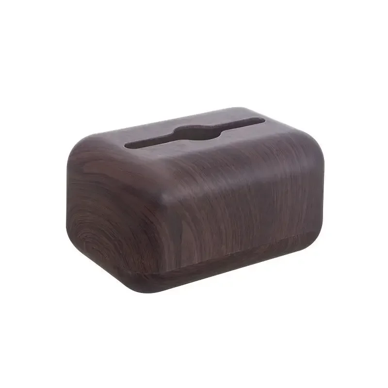 Tissue Box Napkin Storage Holder Wooden Cover ABS Toilet Paper Case Container Simple Stylish Home Car Desktop Organizer