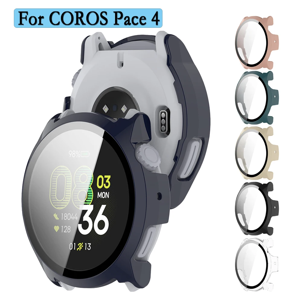 Case For COROS Pace 4 PC Hard Cover With Tempered Glass Screen Protector For COROS Pace 4 Watch Protective Coverage