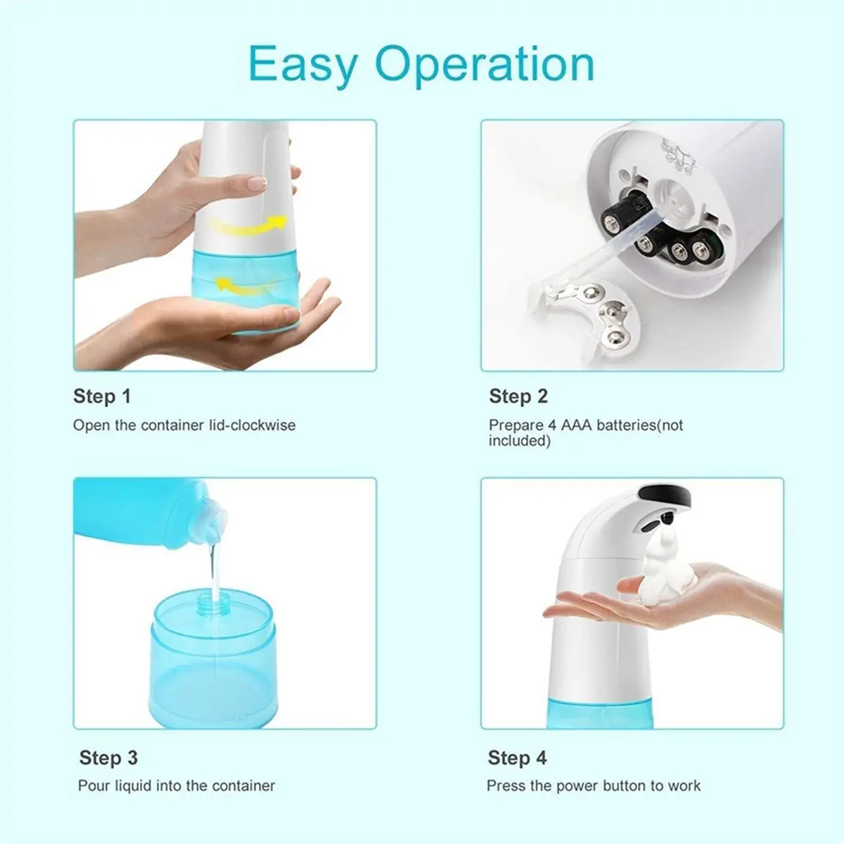 2026 NEW 250ml Infrared Automatic Soap Dispenser Auto Electric 3 Types of Adjustable Foaming Dispenser for Bathroom Hotel