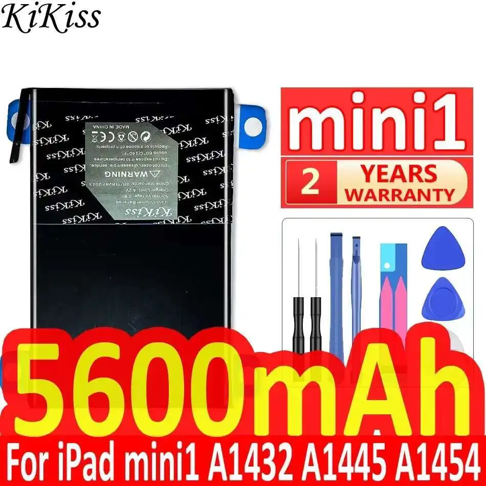 

Tablet Battery Mini1 5600Mah Good Low-Temperature Performance For Apple Ipad Mini 1 A1432 A1445 A1454 A1455 Reliable Replacement