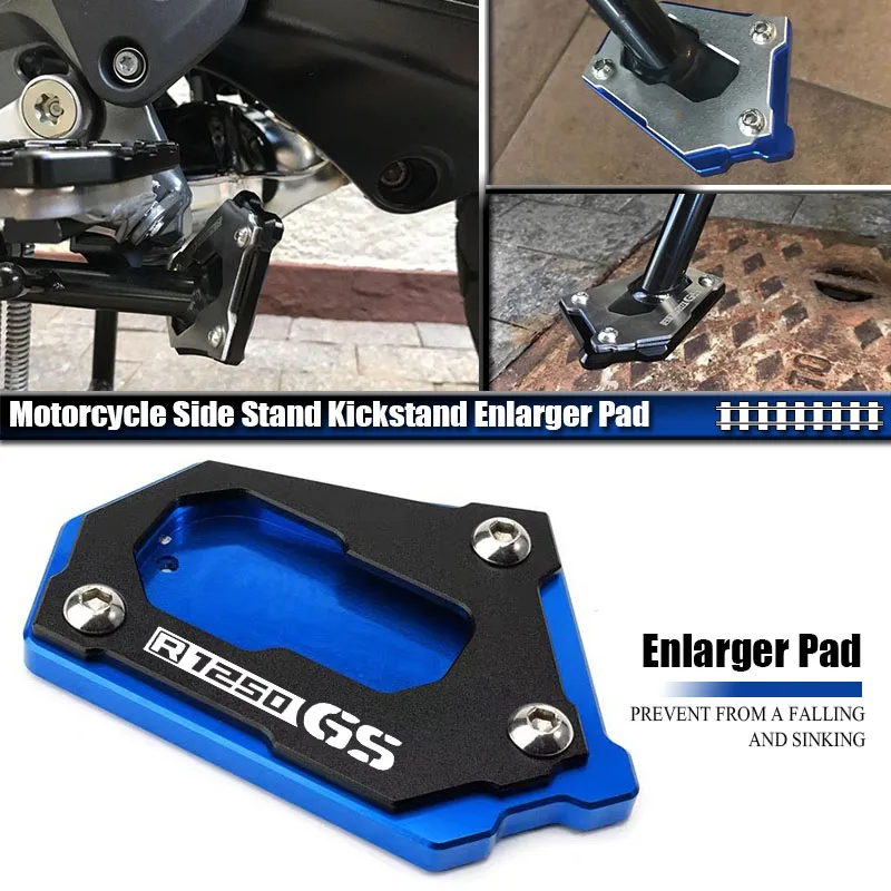 For R1250GS R1200GS Motorcycle Kickstand Side Stand Extension Pad Fit For R1250 R1200 GS Adventure R 1250 GSA gs1250 HP