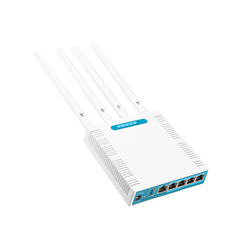 Smart Hotel WiFi 4 Antenna 1200Mbps Dual Band Gigabit Ethernet OpenWrt PoE Router 5 Port Gigabit Router