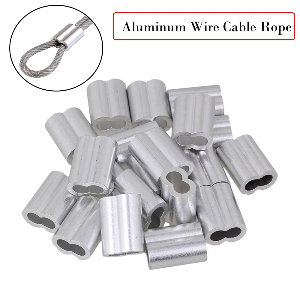 

10pcs Steel Wire Cable Rope Clip Fishing Line Double Holes Aluminum Fixing Clamps M1 M1.2 M1.5 M2 M2.5 M3 M4 M5 M6 M8 M10 M12