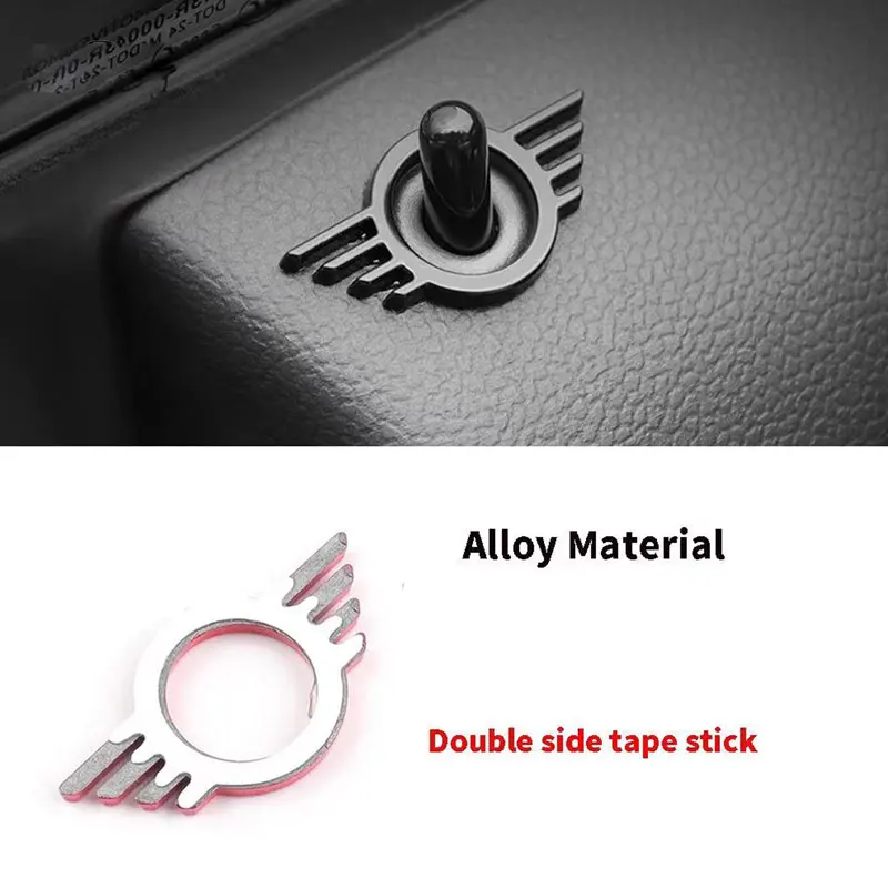 Delicate Door Pin Lock Wing Emblem Metal Sticker For Mini Cooper JCW F55 F54 F56 F57 R50 R53 R56 R58 R57 Car Decor Accessories