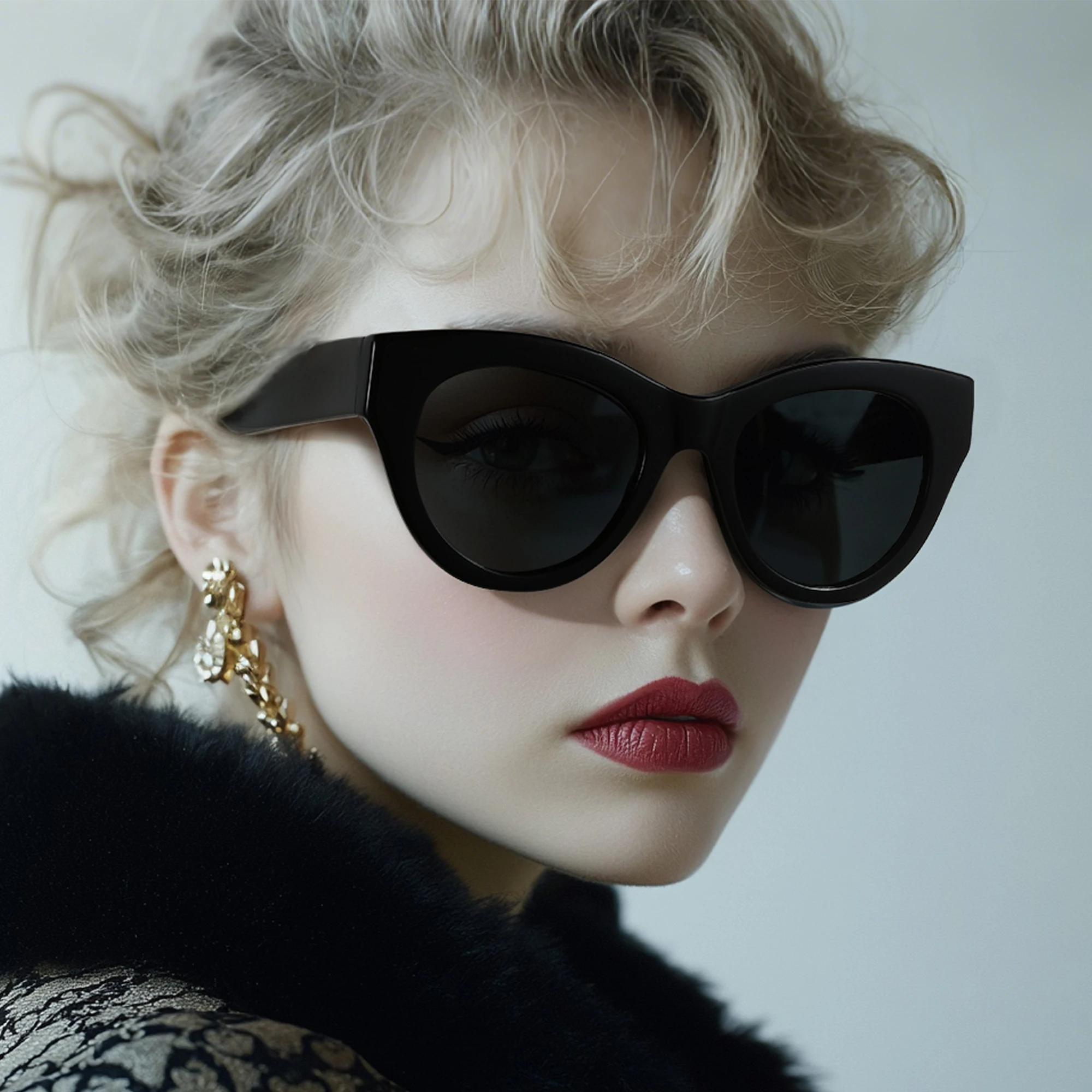 BLUEMOKY 偏光サングラス 女性 バタフライ トレンディ サングラス レディース レトロ クラシック シェード UV400 保護 運転用