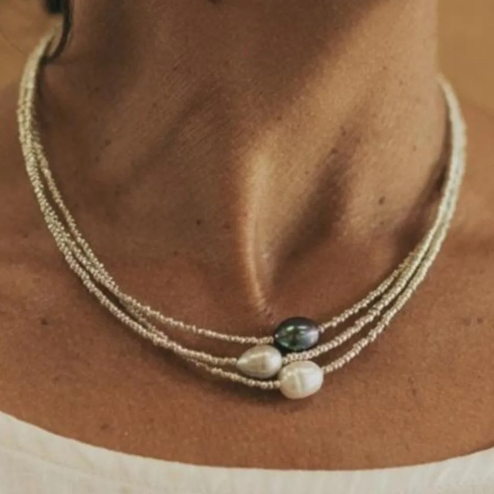 1/3pcs Vintage Freshwater Pearls Pearl Necklace Pearl Pendant Handmade Bohemian Jewelry Beaded Necklace Birthday Gift