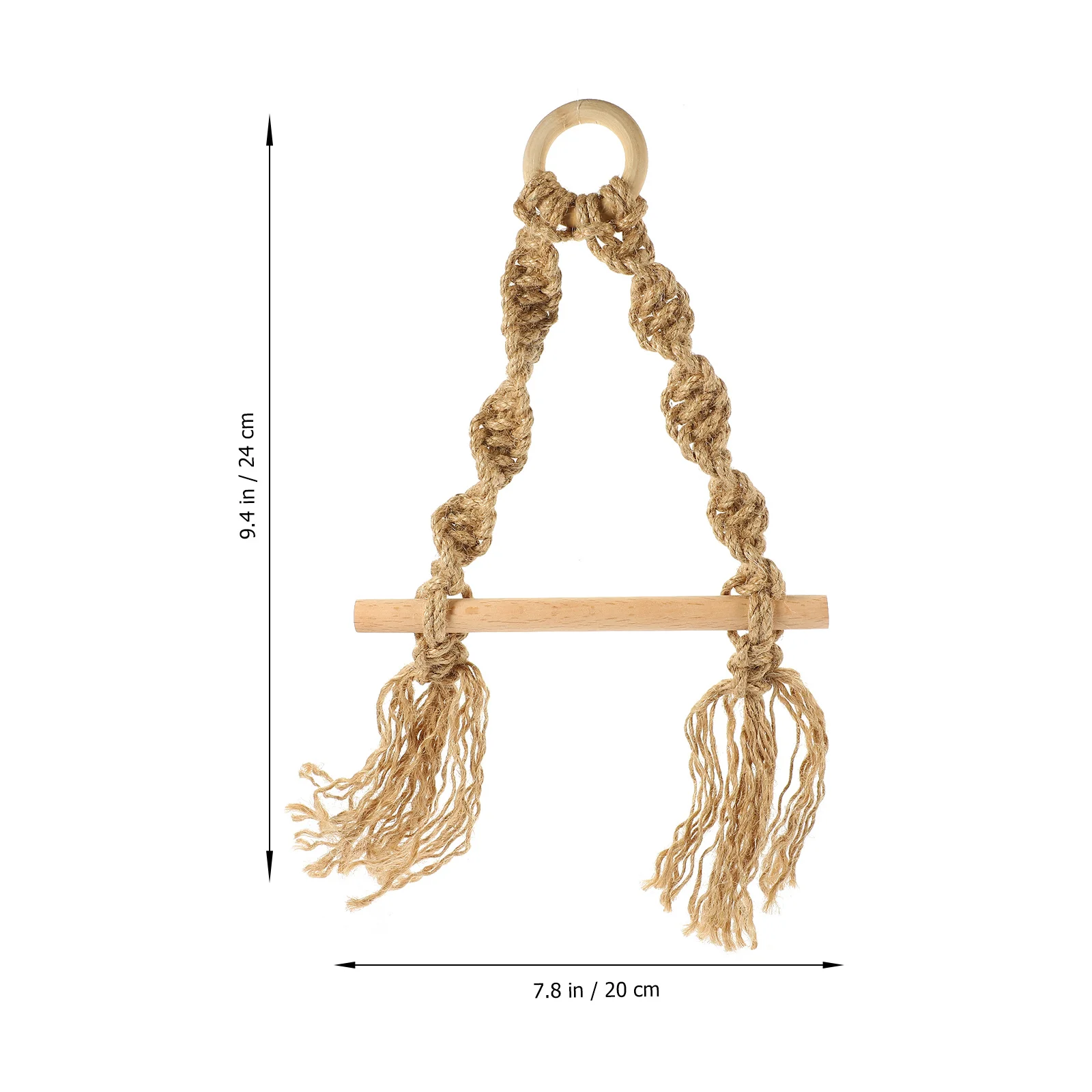 

Vintage Boho Macrame Wall Hanging Toilet Tissue Holders Wooden Roll Paper Towel Storage Hanging Toilet Paper Holder