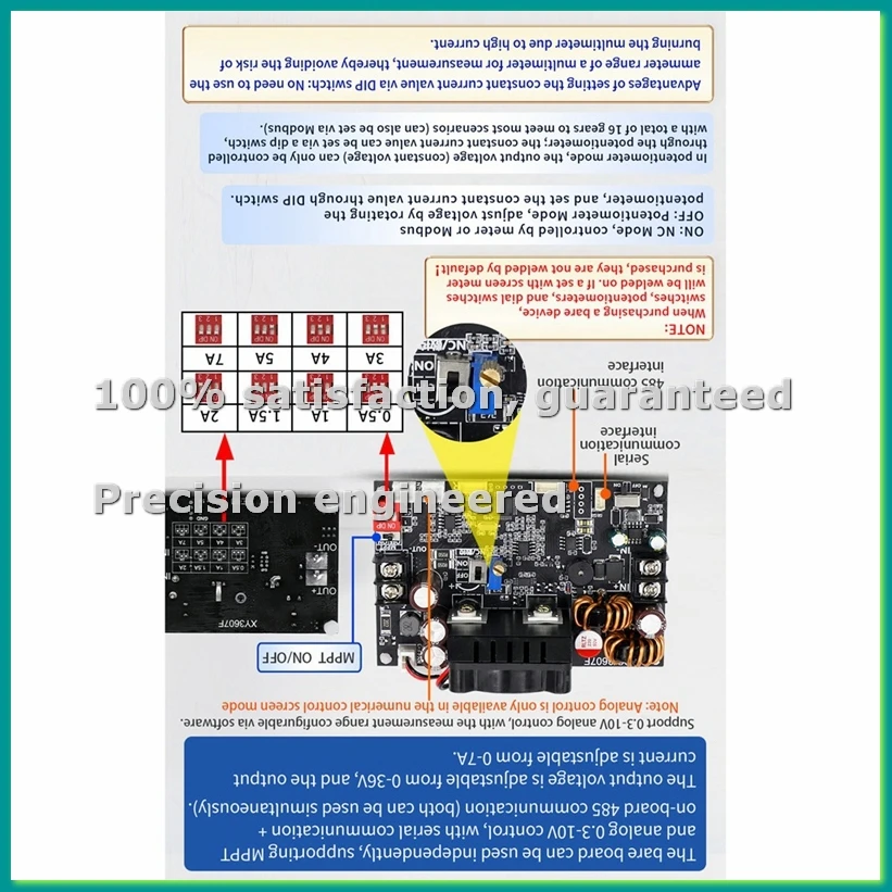 XY3607F CNC DC Step-Up and Step-Down Power Supply Adjustable Regulated Stabilized Voltage Power Supply 7A/252W-PZZW