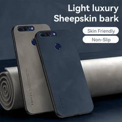 Luxury Original Sheepskin Leather Silicone Phone Back Case Cover For Honor 8 Pro Honor8Pro Shockproof Bumper Coque for Honor V9