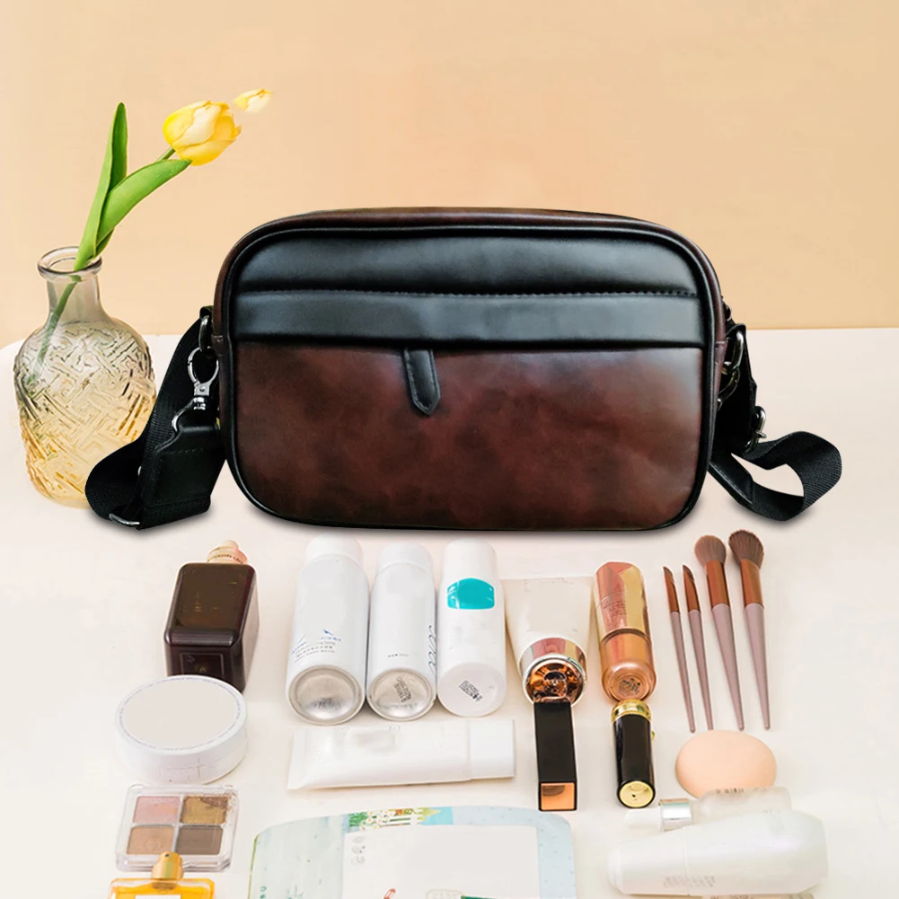 

Casual Business Purse Handbag Classic Pattern Shoulder Messenger Bag Small Square Plaid Designer for Travel Work Male Sling Bags