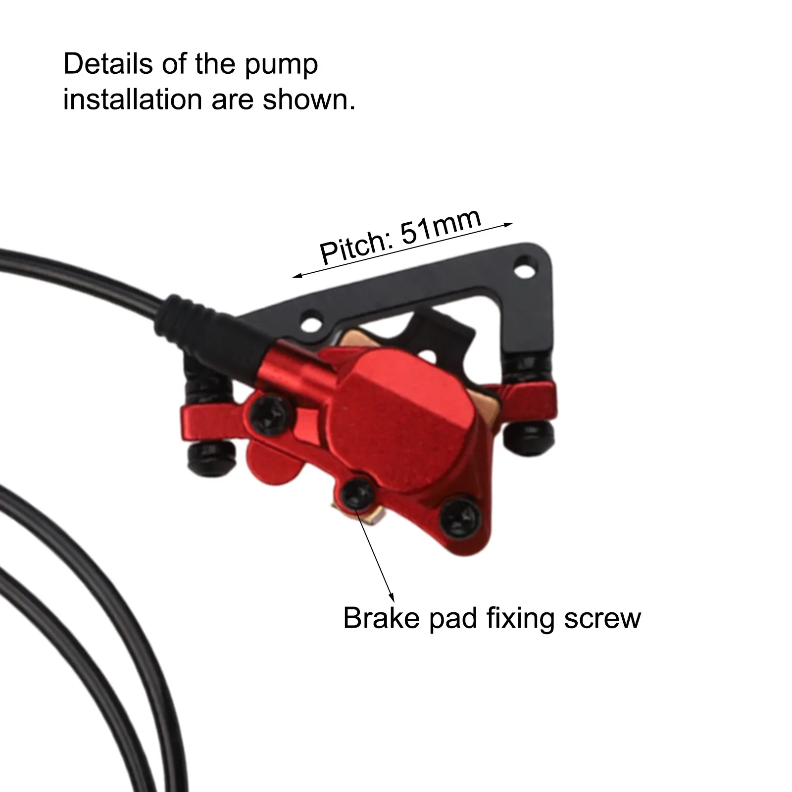 Folding Ebike Brake Electric Bike Brake Wear-resistant Brake Pads Anti-bending Oil Pipe Anti Bending Oil Pipe For Bicycle