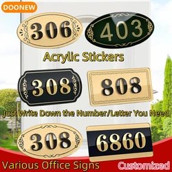 House Number Details About Personalised House Address Plaque Number Signs Oval Shape Door Plates Door Sign Hotel Office Number