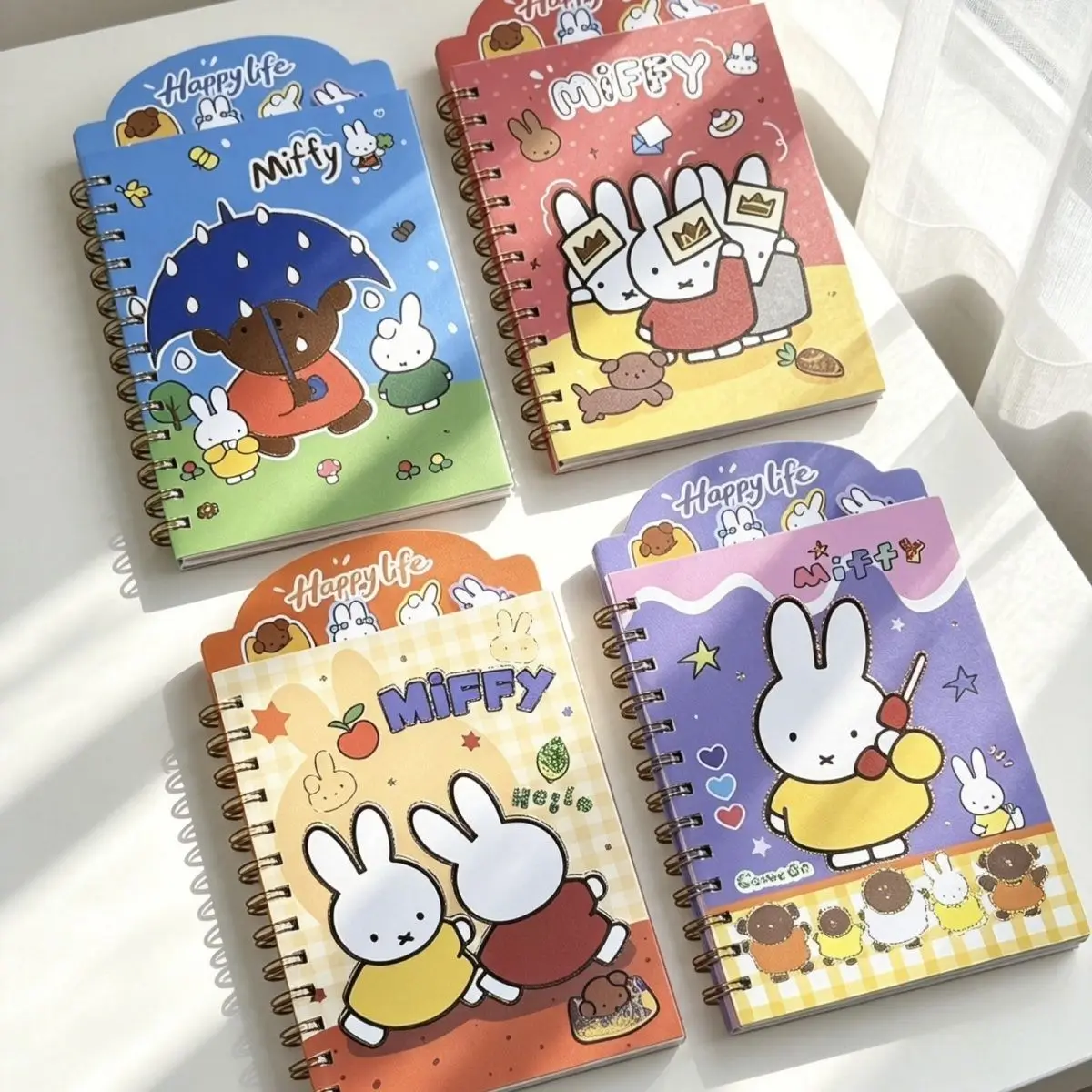 A5 Kawaii Miffy Diary Book Cute Cartoon Alien Notebook Cartoonly Cute Colorful Horizontal Line Diary Book