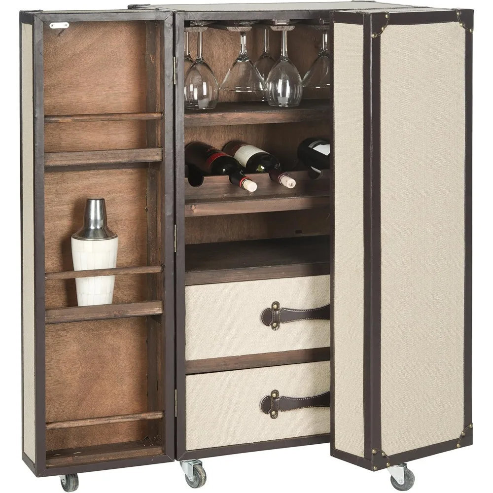 

Home series beige bar cabinetLarge wooden wine cabinets are suitable for commercial and household use