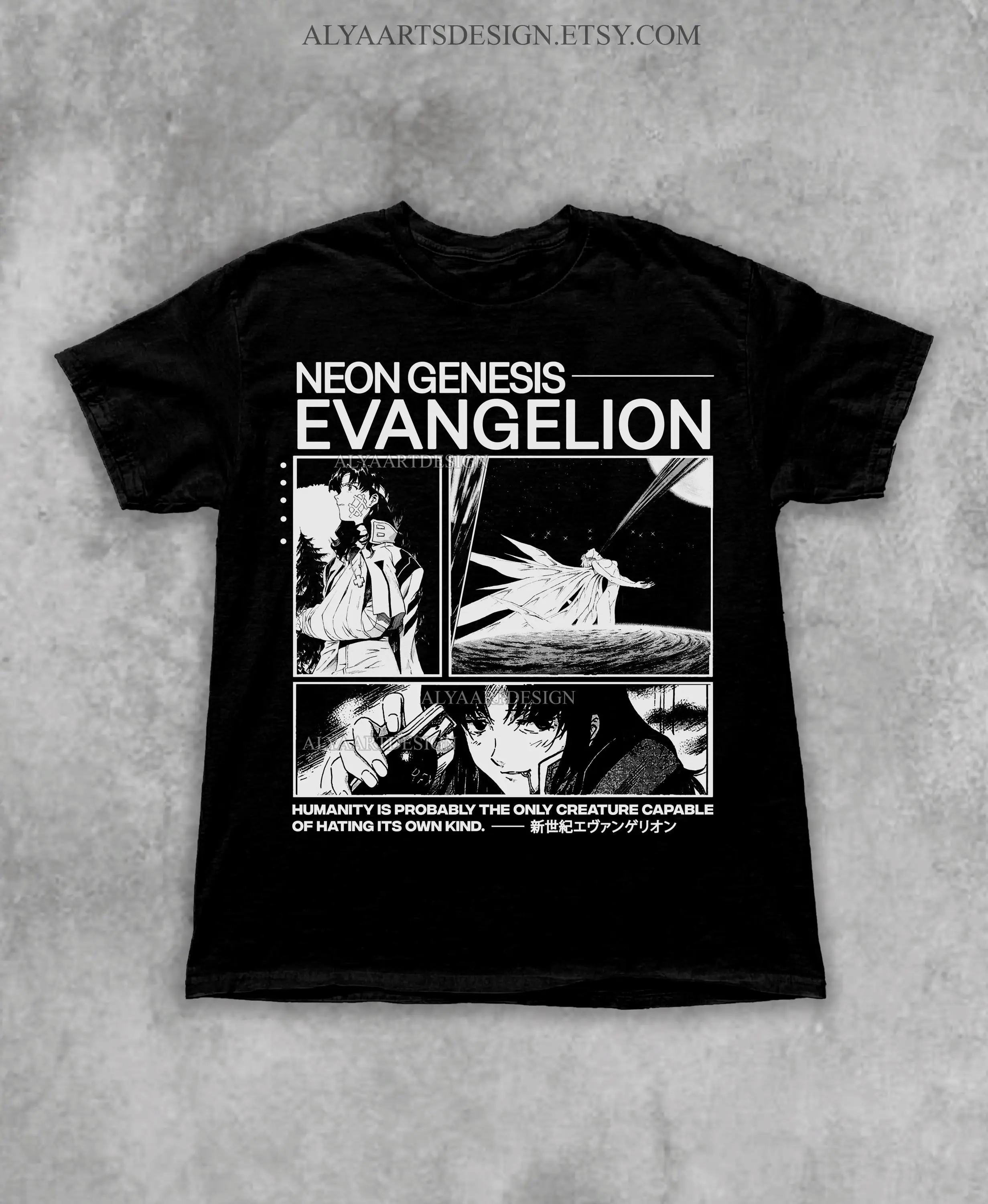 

"New Century Evangelion" Retro Style Shirt - Reborn Style Blouse - Lelouch Short-Sleeved T-Shirt for Men and Women