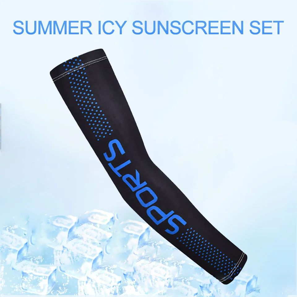 GTUBIKE manches Anti-brûlure solaire hommes cyclisme pêche bras couverture Cool Muff Protection solaire glace soie conduite sport manches antidérapantes