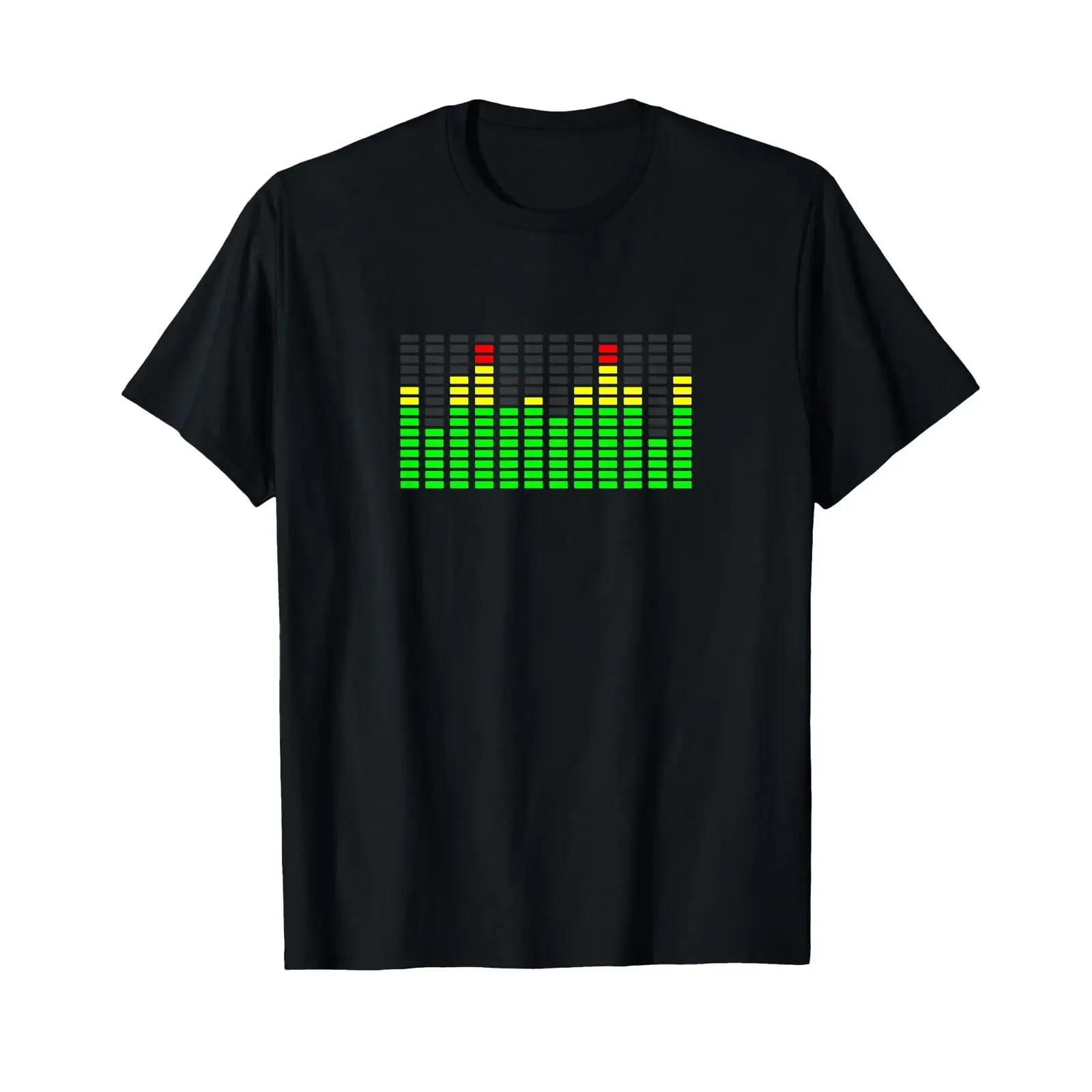 Retro VU Meter Sound Engineer Hi Fi Stereo Music Lover T Shirt vintage Washed Stretched Comfortable Top For Everyday Wear