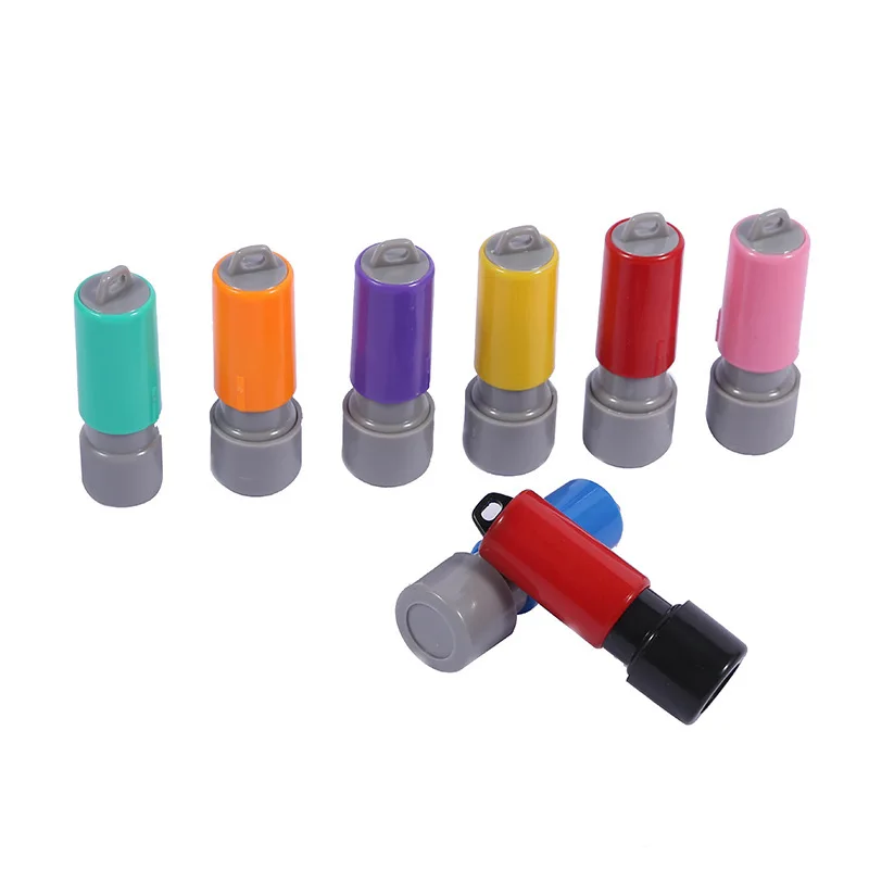 5Pcs Round HA 09mm Mix Color Holder plus Rubber Pad for Photosensitive Portrait Flash Stamp Machine HA09