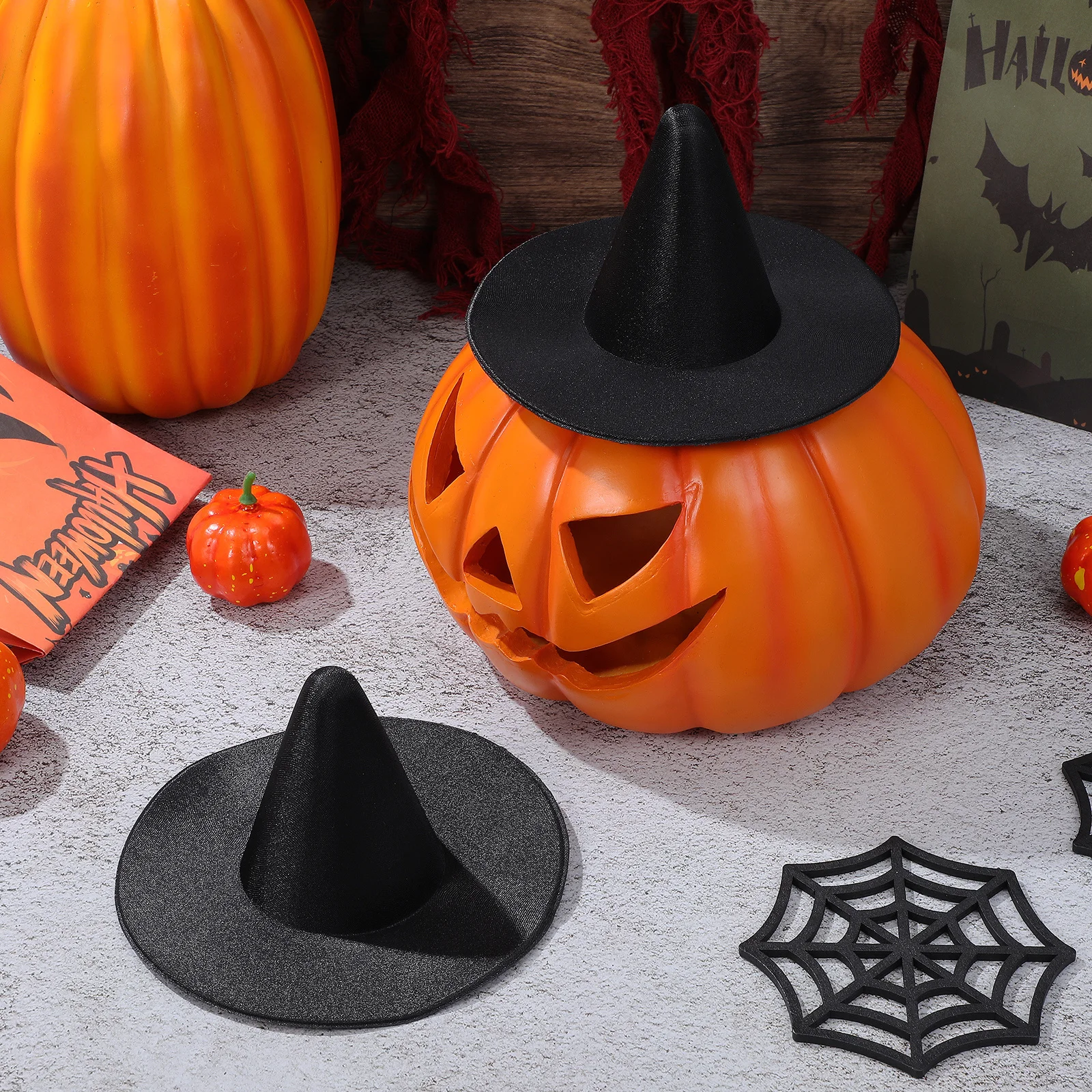 

Miniature Witch Hat Handmade DIY Halloween Party Favor Cute Tiny Accessory for Pet Dress Scene Decoration Kids Fun