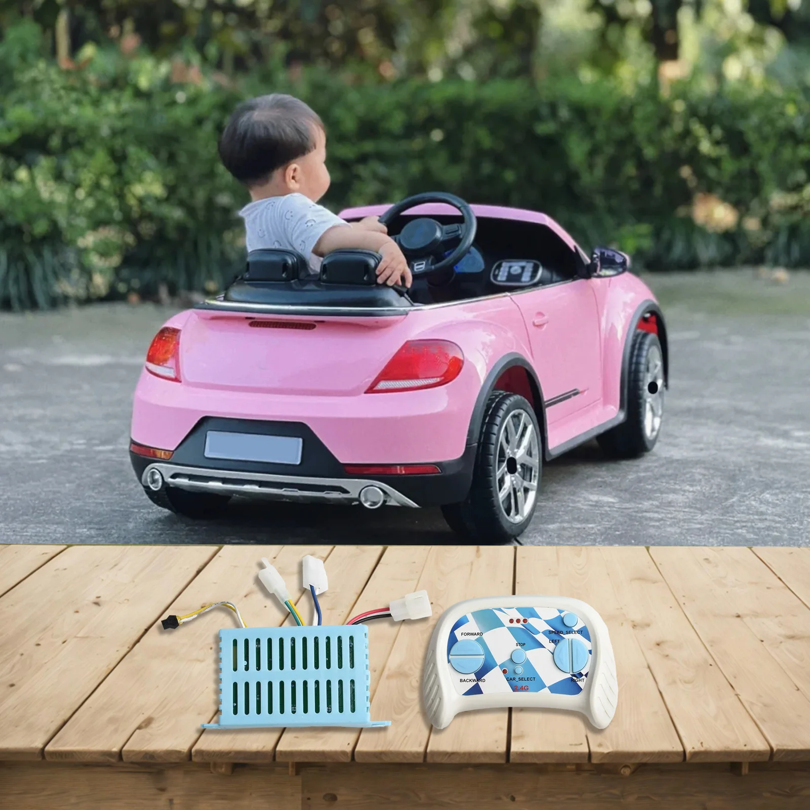 Ricevitore per veicoli elettrici per bambini Controller per auto RC 12V Modelli multipli Materiale metallico ABS Funziona a batteria