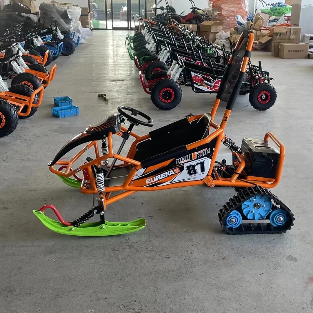 QIQU Electric Snowmobile With 40KM Range 48V500W Differential Motor Chaowei Battery Axle Drive Hydraulic Disc Brake 40KM Range