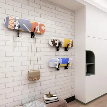 Présentoir mural horizontal pour skateboard, étagère de rangement pour longboard, convient à pratiquement tous