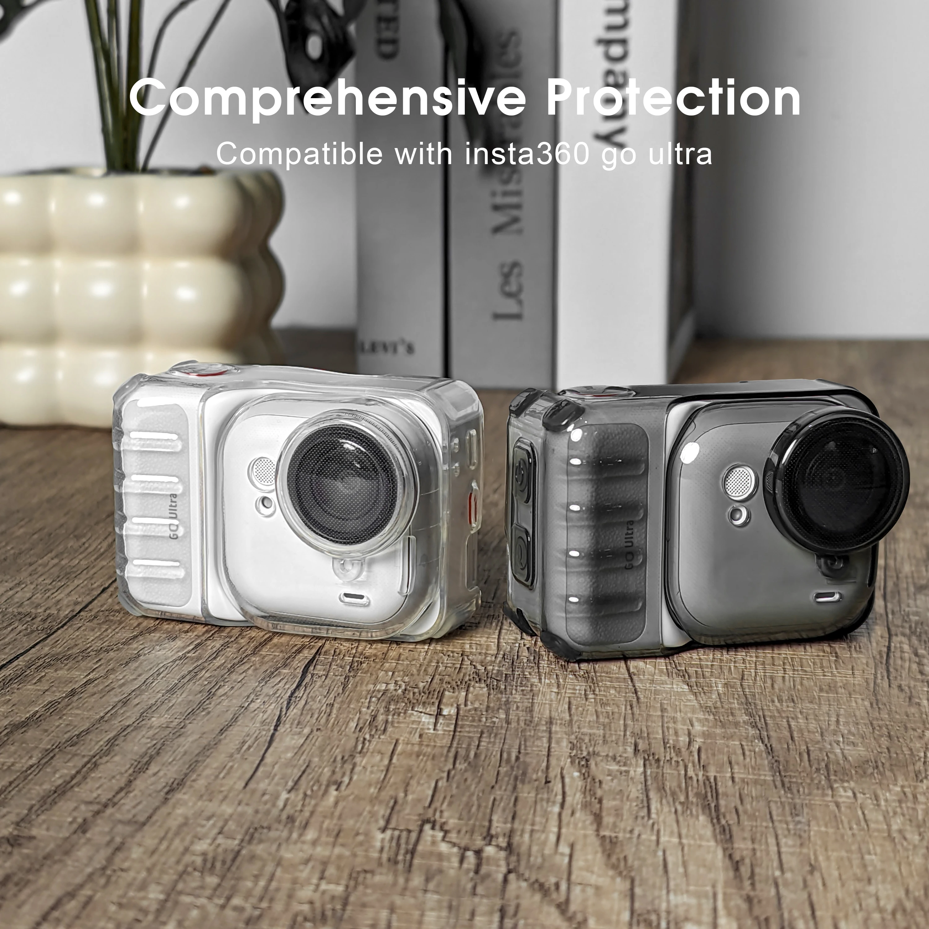 TPU Protective Case for Insta360 Go Ultra Camera Full Protector Cover Shockproof Anti-Scratch Hard Lens Cap Accessories