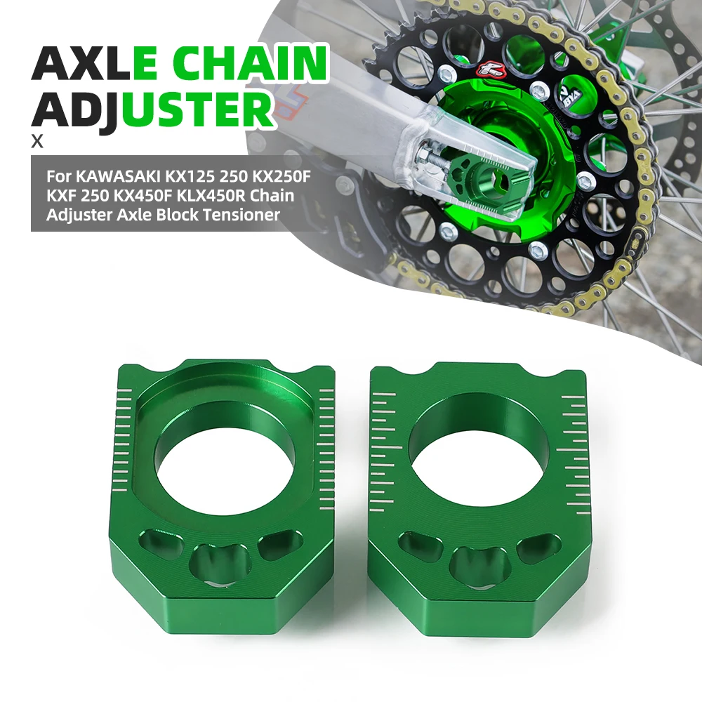 

2006-2016 Motorcycle Regulator Sliders For KAWASAKI KX125 250 KX250F KXF 250 KX450F KLX450R Chain Adjuster Axle Block Tensioner