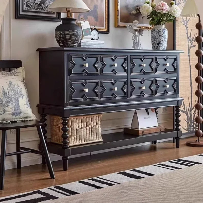 Классические шкафы для гостиной в скандинавском стиле, черные деревянные ящики в деревенском стиле, шкафы для гостиной, современная мебель для хранения