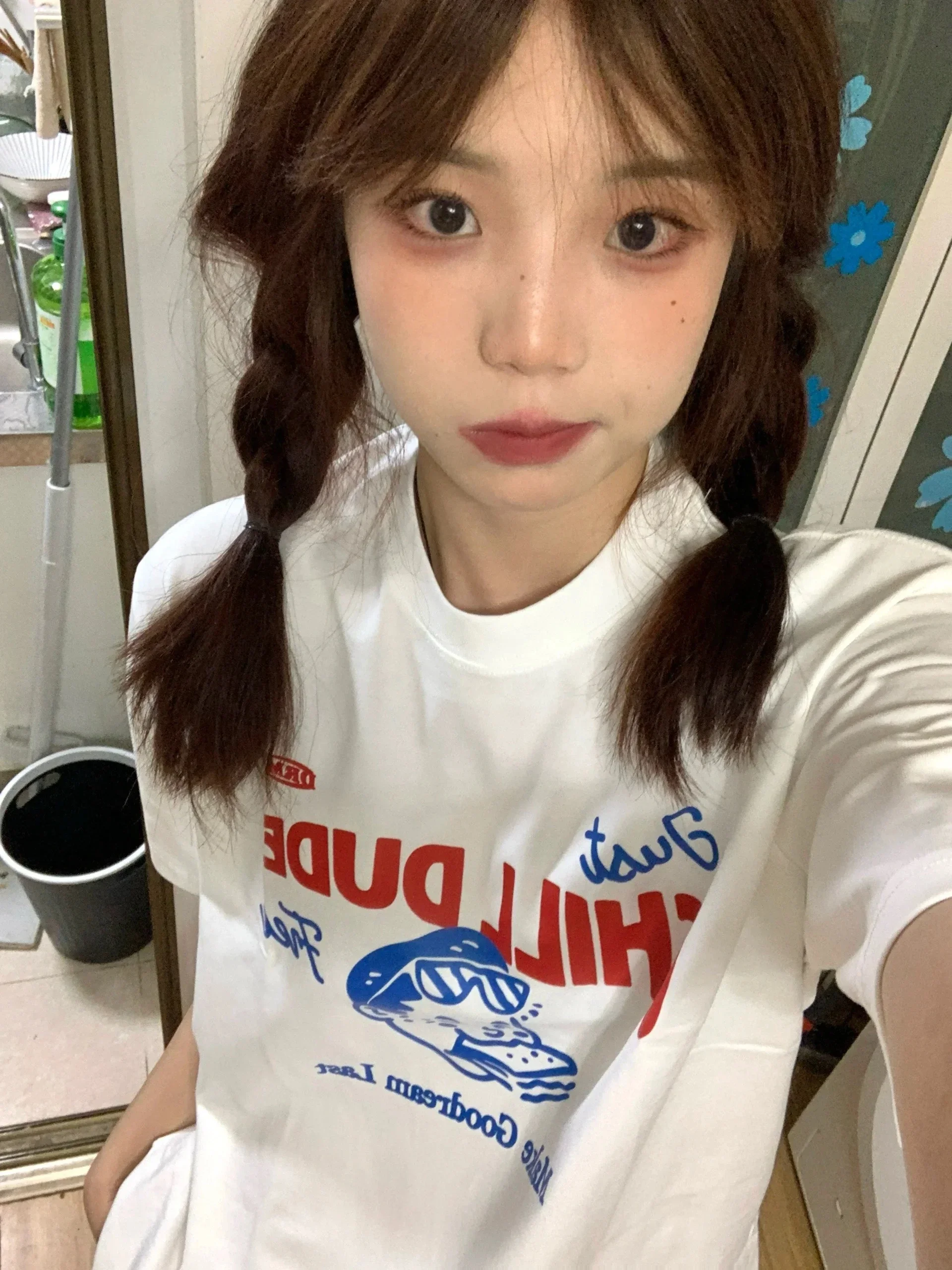 Summer Printed T-shirt Womens Casual Cartoon Sandwich Top Women Casual Trendy O Neck Summer Tops Streetwear