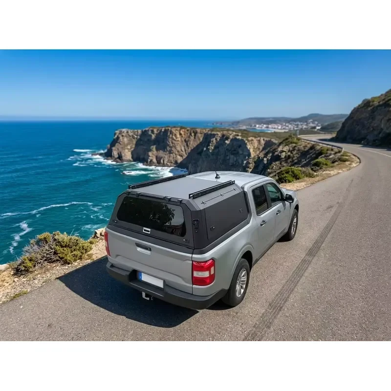 Hard-shell Truck Roof 601L-800L Capacity Made of Waterproof Rustproof Aluminum with Glass Side Windows Cargo Cover