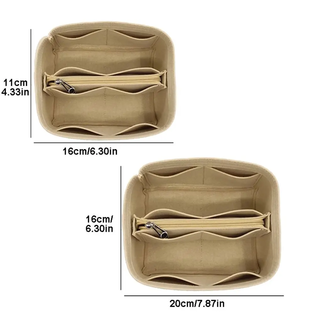 랠리 무브먼트용 멀티 포켓 백 정리함, 버킷 백 삽입 백, 펠트 핸드백 라이너 백, 피코틴 18 22 용, 2 가지 스타일, 신제품
