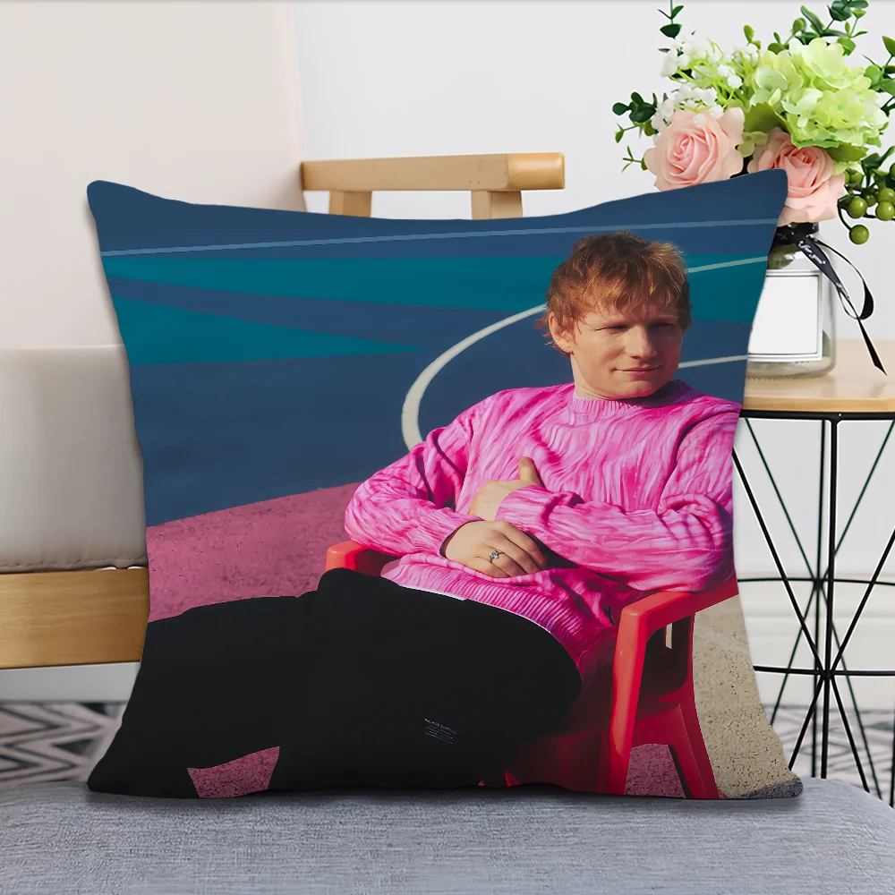 Pop-Sänger E-Ed S-Sheeran Spielkissenbezug Kissenhülle Quadratisches Kissen Zimmer Schlafzimmer Kopfteil Sofa Wohnzimmer Rückenlehne Nickerchenzeit – Detail 8