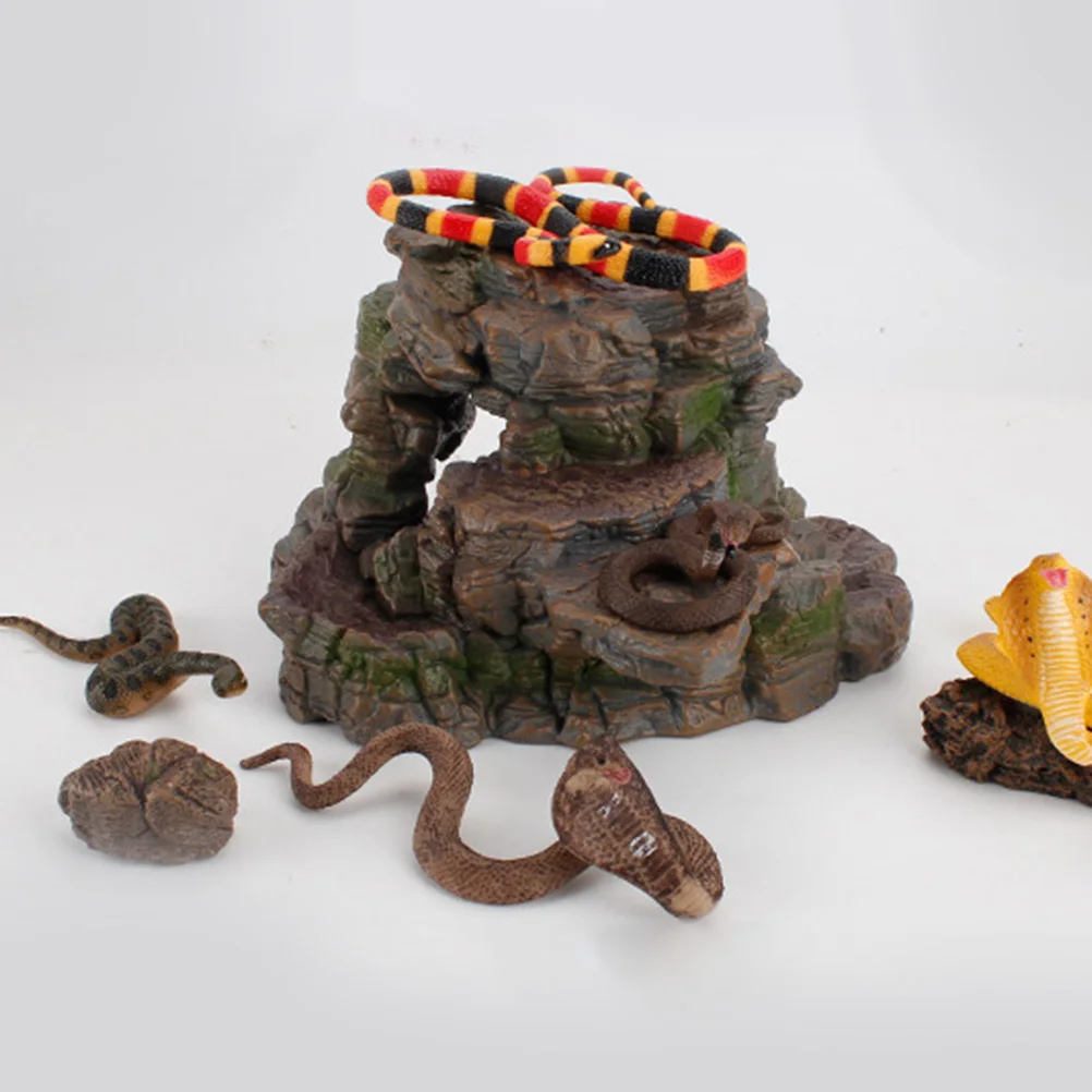 

8Pcs Sandtray Mini Scene Landscape Durable Plastic Stone Stump Set Kids Creativity Layout Mini Landscape Model Toy