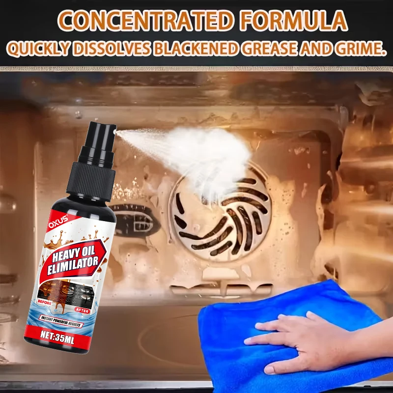 35ml Spotless Kitchen Cleaner Spray Quickly Dissolves Oil Stains Powerful Removes Grease Suitable for Metal Tiles Glass